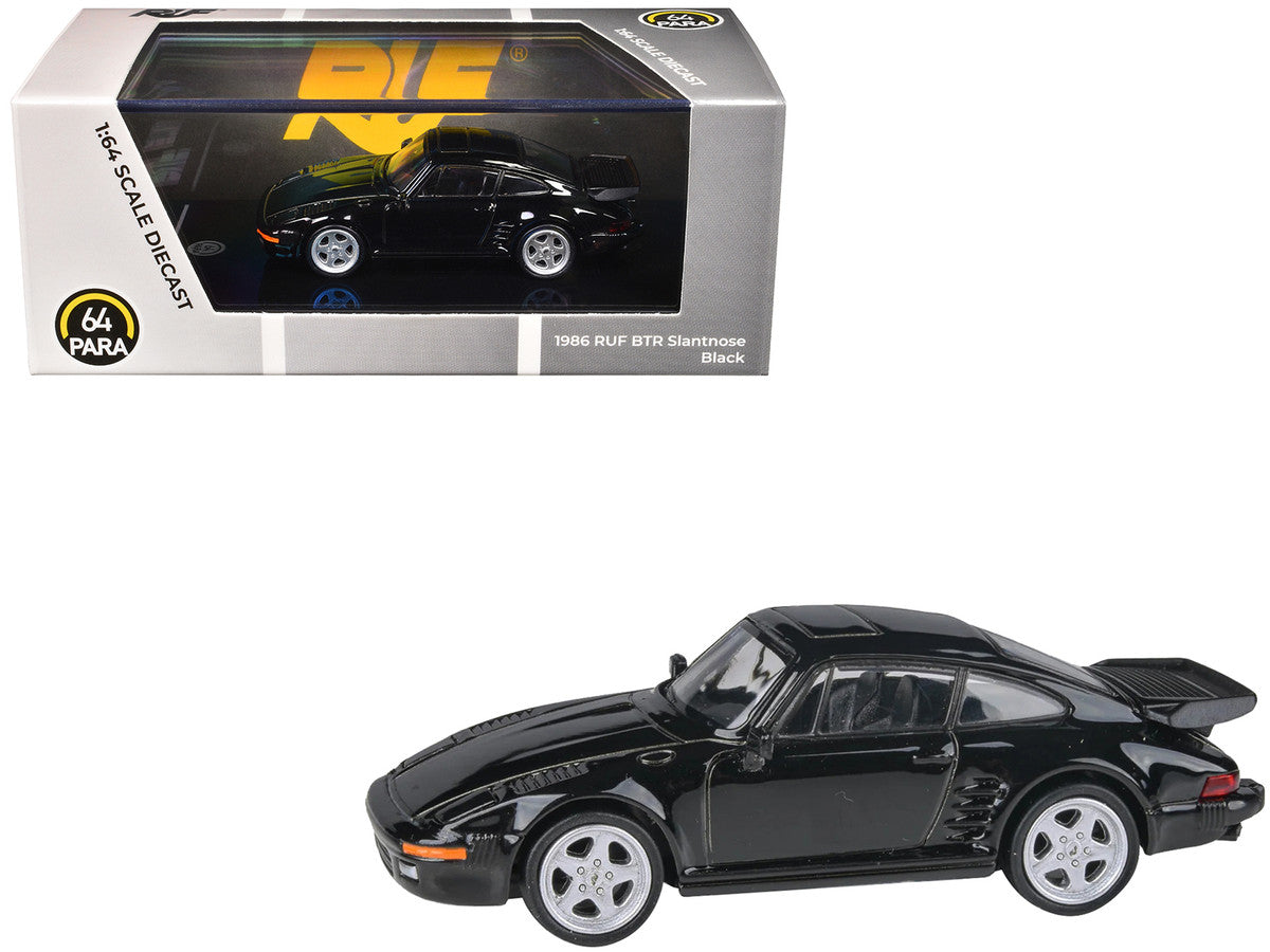1986 RUF BTR Slantnose Black 1/64 Diecast Model Car by Paragon Models-0