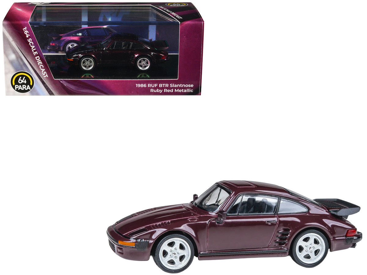 1986 RUF BTR Slantnose Ruby Red Metallic 1/64 Diecast Model Car by Paragon Models-3