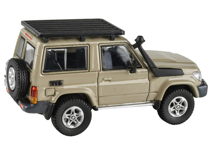 2014 Toyota Land Cruiser 71 SWB (Short Wheel Base) Sandy Taupe Brown 1/64 Diecast Model Car by Paragon Models-1