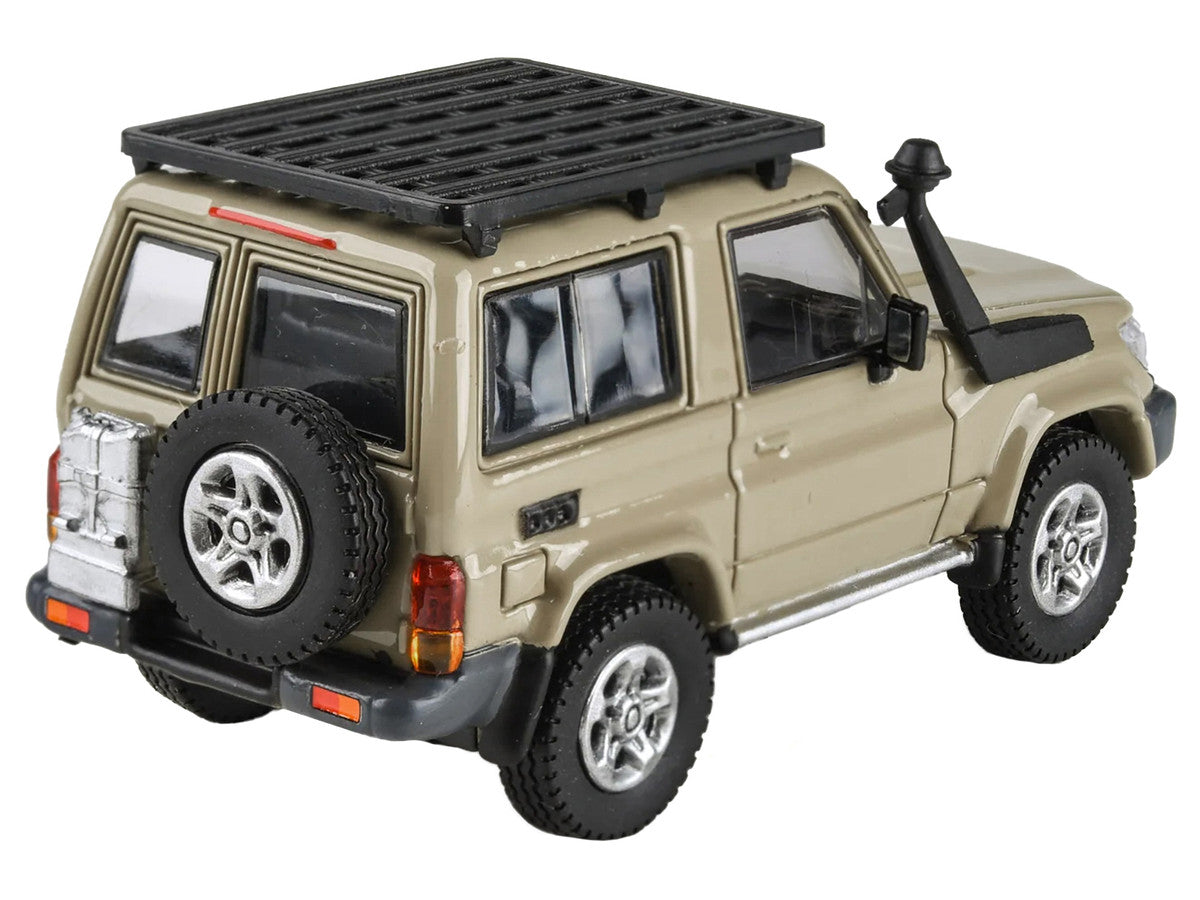 2014 Toyota Land Cruiser 71 SWB (Short Wheel Base) Sandy Taupe Brown 1/64 Diecast Model Car by Paragon Models-3