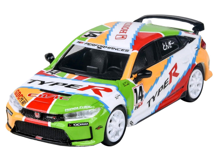 2023 Honda Civic Type R FL5 #14 "JACCS" Livery 1/64 Diecast Model Car by Paragon Models-1