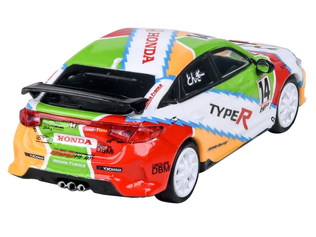 2023 Honda Civic Type R FL5 #14 "JACCS" Livery 1/64 Diecast Model Car by Paragon Models-3