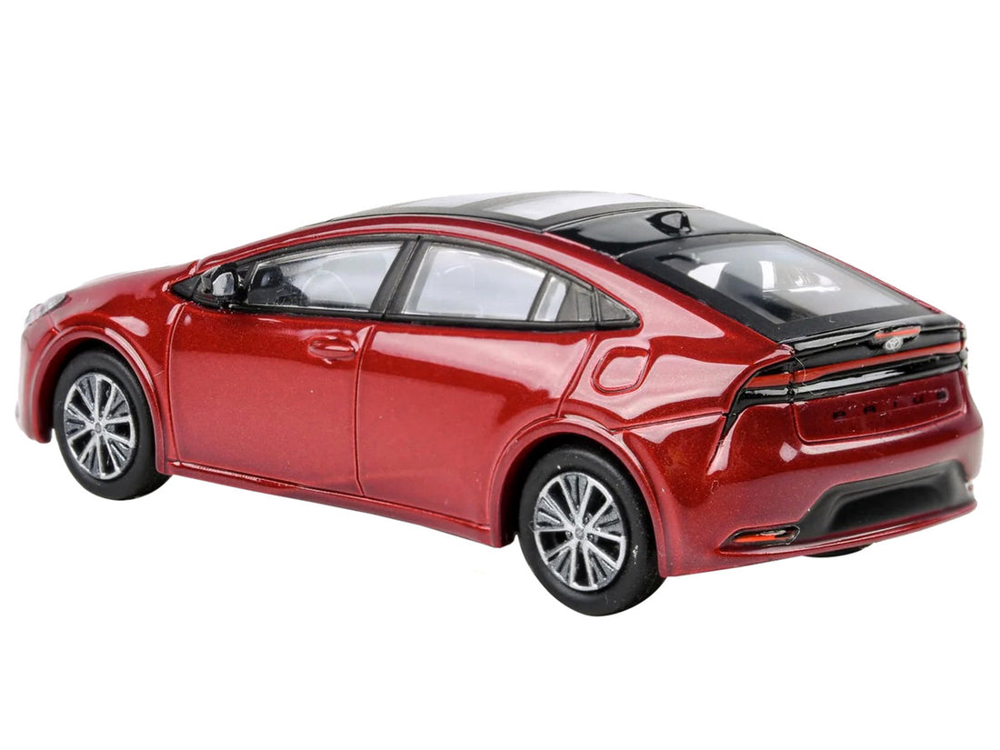 2023 Toyota Prius Supersonic Red Metallic with Black Top and Sun Roof and Sun Roof 1/64 Diecast Model Car by Paragon Models-3