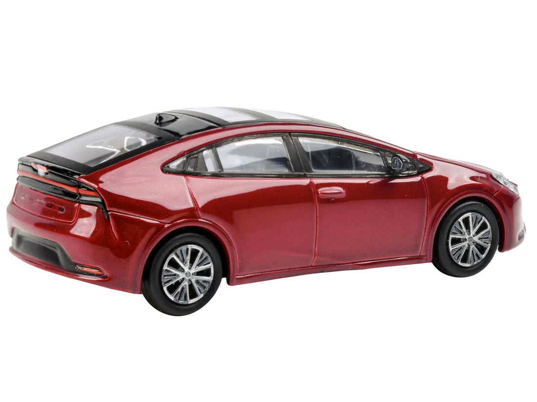 2023 Toyota Prius Supersonic Red Metallic with Black Top and Sun Roof and Sun Roof 1/64 Diecast Model Car by Paragon Models-2