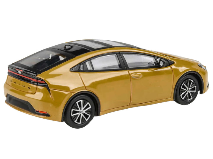 2023 Toyota Prius Maximum Yellow with Black Top and Sun Roof 1/64 Diecast Model Car by Paragon Models-0