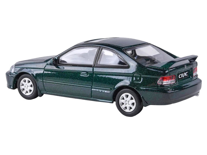 1999 Honda Civic Si EM1 Clover Green Pearl Metallic with Sunroof 1/64 Diecast Model Car by Paragon-0