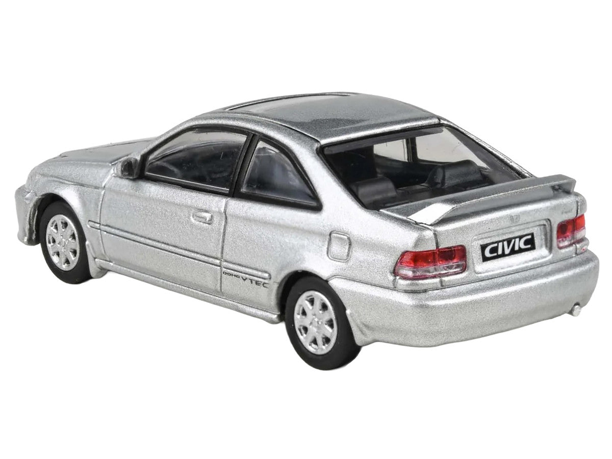 1999 Honda Civic Si EM1 Vogue Silver Metallic with Sunroof 1/64 Diecast Model Car by Paragon Models-1