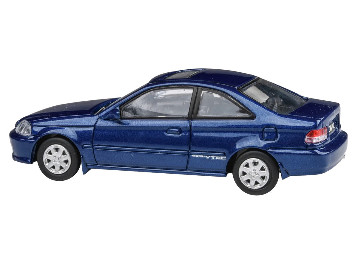 1999 Honda Civic Coupe Electron Blue Pearl Metallic with Sunroof 1/64 Diecast Model Car by Paragon Models-0