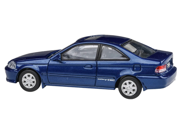 1999 Honda Civic Coupe Electron Blue Pearl Metallic with Sunroof 1/64 Diecast Model Car by Paragon Models-0