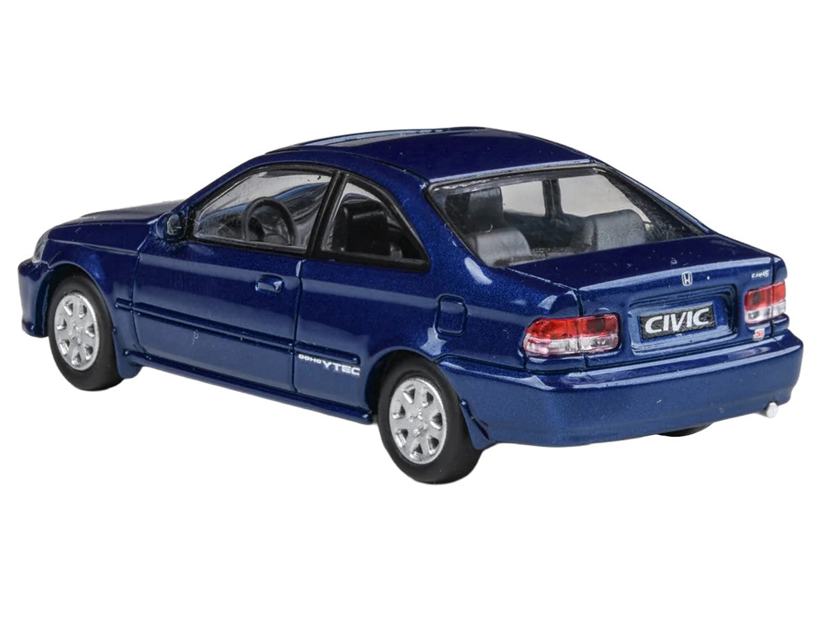 1999 Honda Civic Coupe Electron Blue Pearl Metallic with Sunroof 1/64 Diecast Model Car by Paragon Models-1