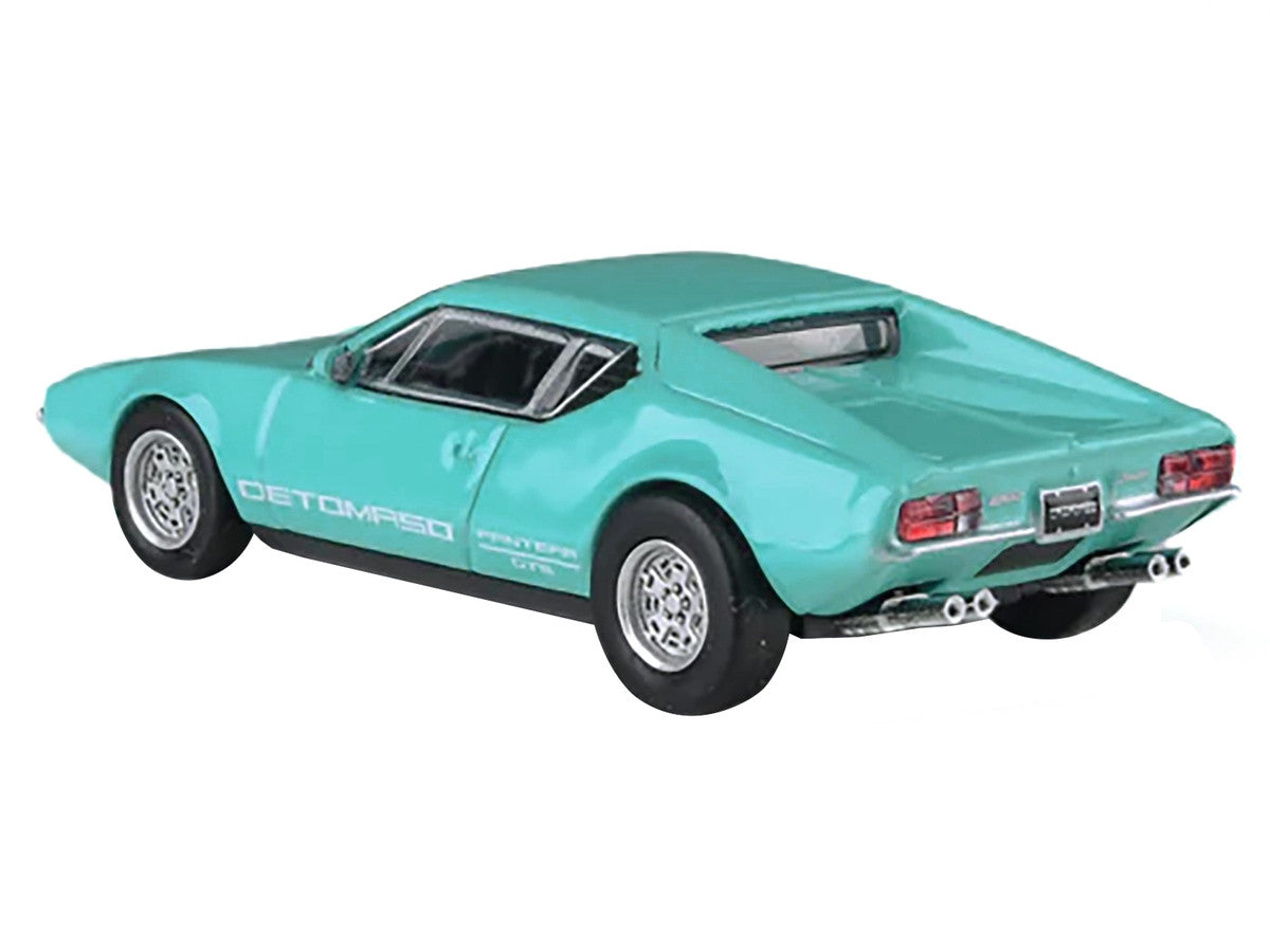 1972 De Tomaso Pantera Verde Aqua 1/64 Diecast Model Car by Paragon Models-1