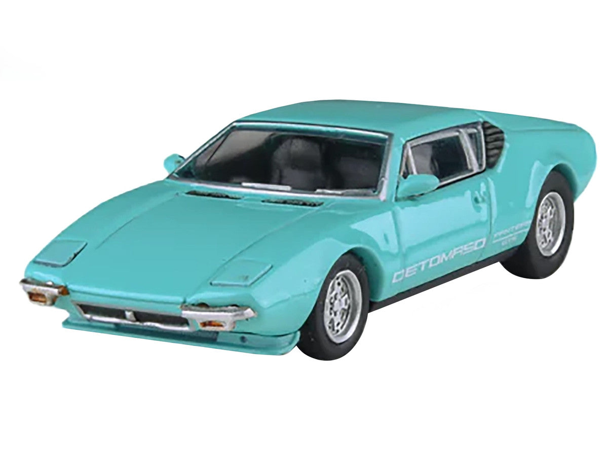 1972 De Tomaso Pantera Verde Aqua 1/64 Diecast Model Car by Paragon Models-2