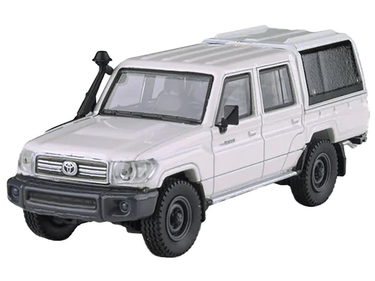 2012 Toyota Land Cruiser LC 79 French Vanilla White with Canopy 1/64 Diecast Model Car by Paragon Models-0