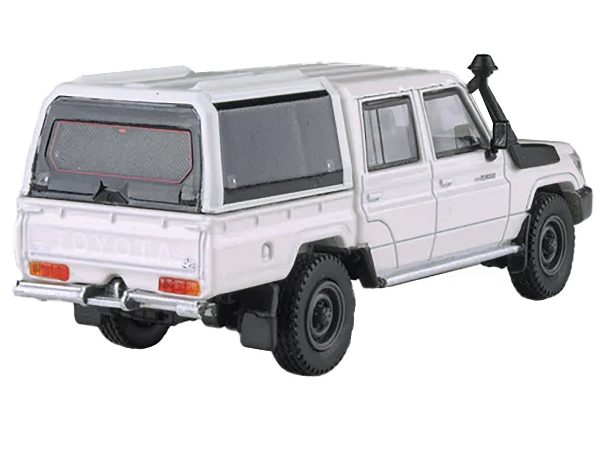 2012 Toyota Land Cruiser LC 79 French Vanilla White with Canopy 1/64 Diecast Model Car by Paragon Models-1