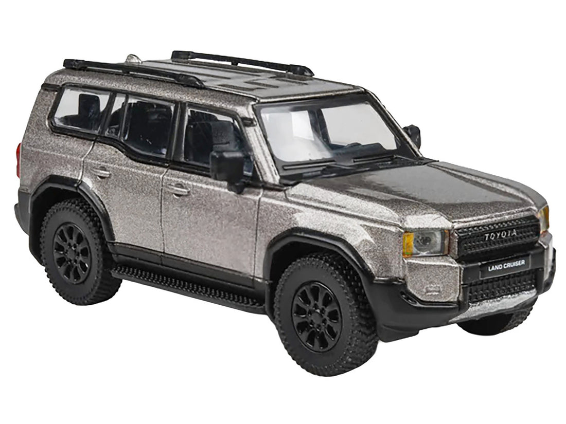 2024 Toyota Land Cruiser 250 Prado Meteor Shower Silver Metallic 1/64 Diecast Model Car by Paragon Models-1