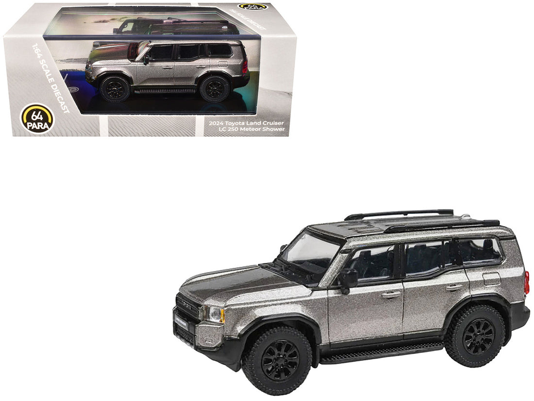 2024 Toyota Land Cruiser 250 Prado Meteor Shower Silver Metallic 1/64 Diecast Model Car by Paragon Models-3