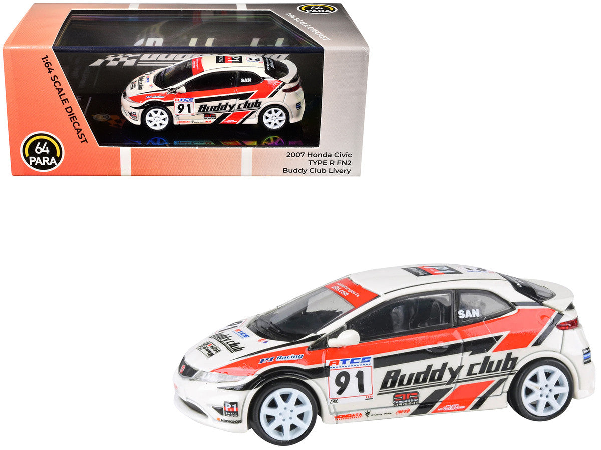2007 Honda Civic Type R FN2 RHD (Right Hand Drive) #91 "Buddy Club - Asian Touring Car Series" (2012) 1/64 Diecast Model Car by Paragon Models-3