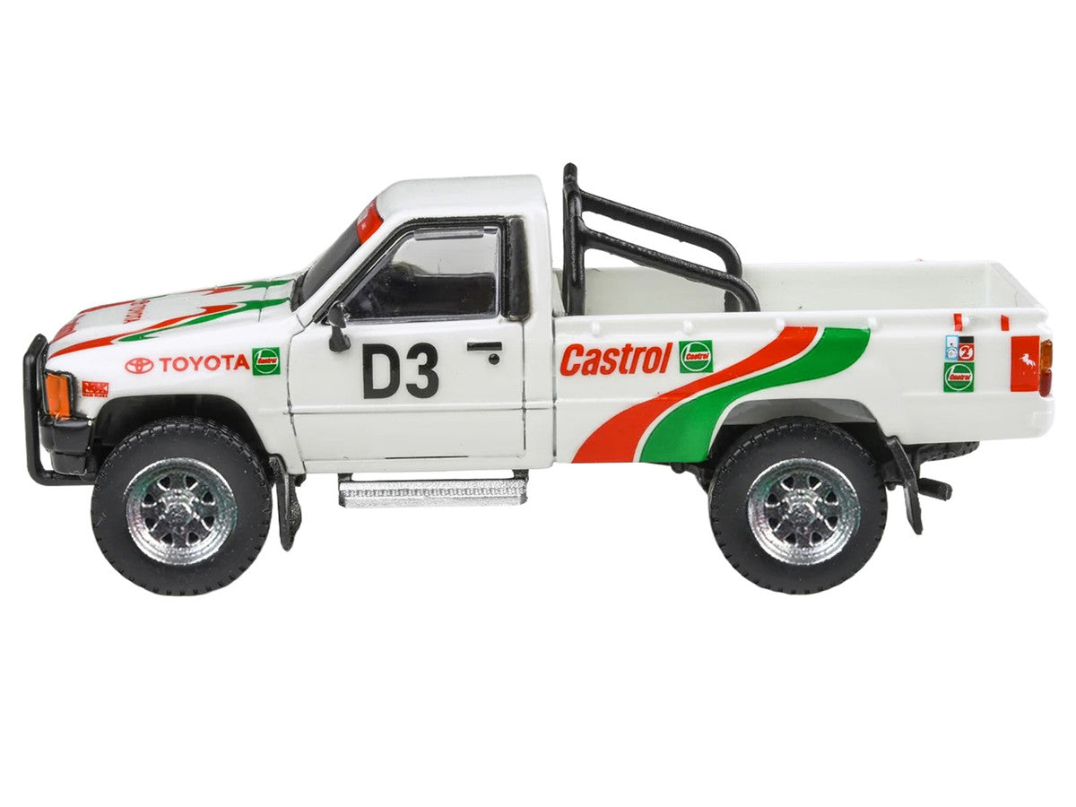 Toyota Hilux Pickup Truck #D3 "Castrol" White with Graphics "Rustenburg 400 Rally" (1995) 1/64 Diecast Model Car by Paragon Models 4