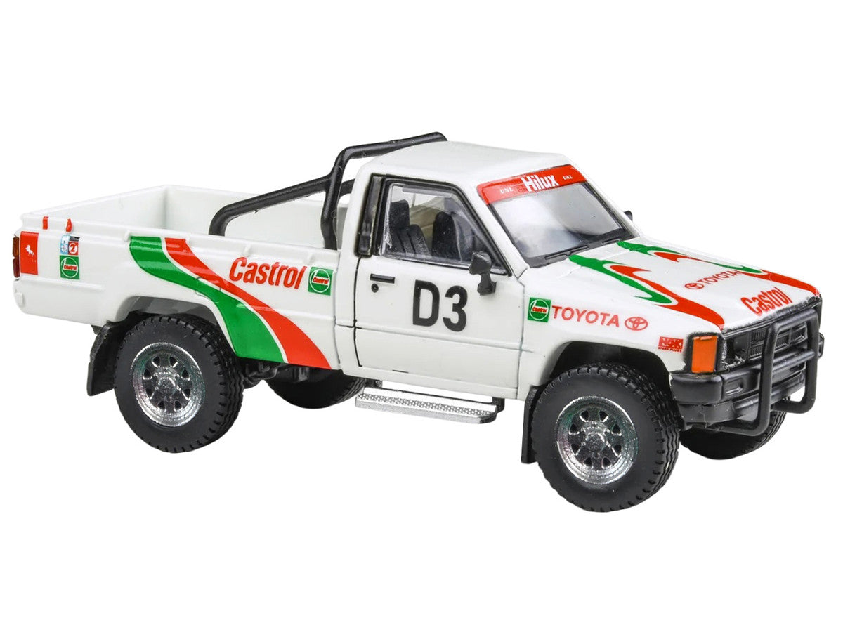 Toyota Hilux Pickup Truck #D3 "Castrol" White with Graphics "Rustenburg 400 Rally" (1995) 1/64 Diecast Model Car by Paragon Models 2