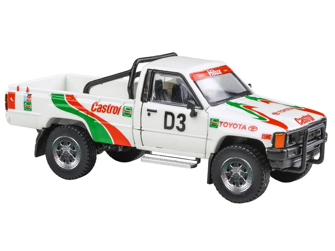 Toyota Hilux Pickup Truck #D3 "Castrol" White with Graphics "Rustenburg 400 Rally" (1995) 1/64 Diecast Model Car by Paragon Models 2