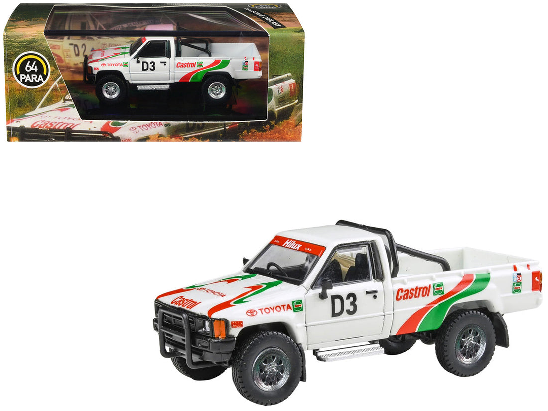 Toyota Hilux Pickup Truck #D3 "Castrol" White with Graphics "Rustenburg 400 Rally" (1995) 1/64 Diecast Model Car by Paragon Models 3
