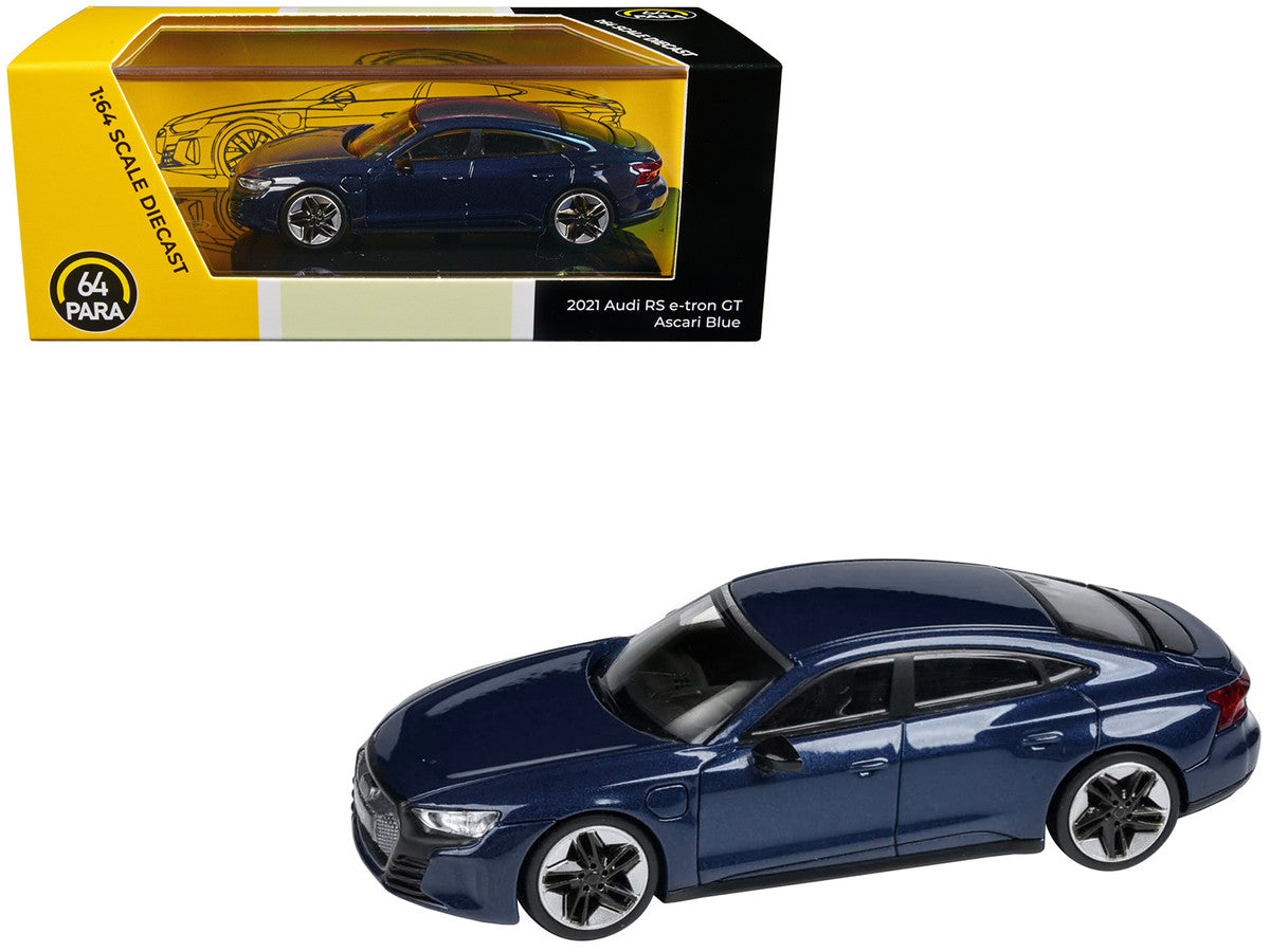 Audi E-tron GT RS Ascari Blue Metallic 1/64 Diecast Model Car by Paragon Models-0
