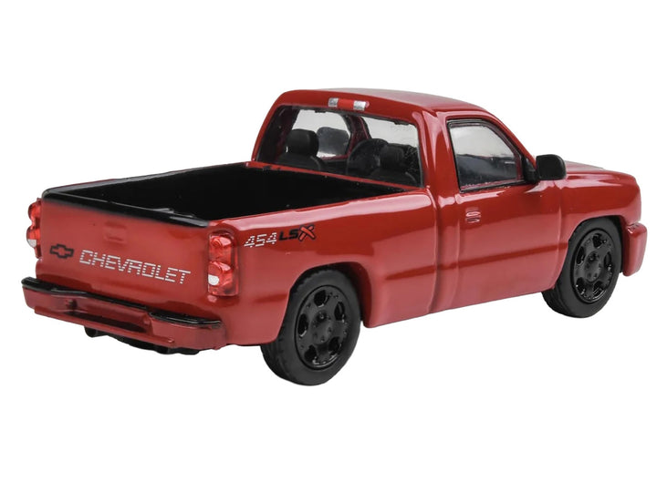 2006 Chevrolet Silverado 454 LSX Pickup Truck Victory Red 1/64 Diecast Model Car by Paragon Models-0