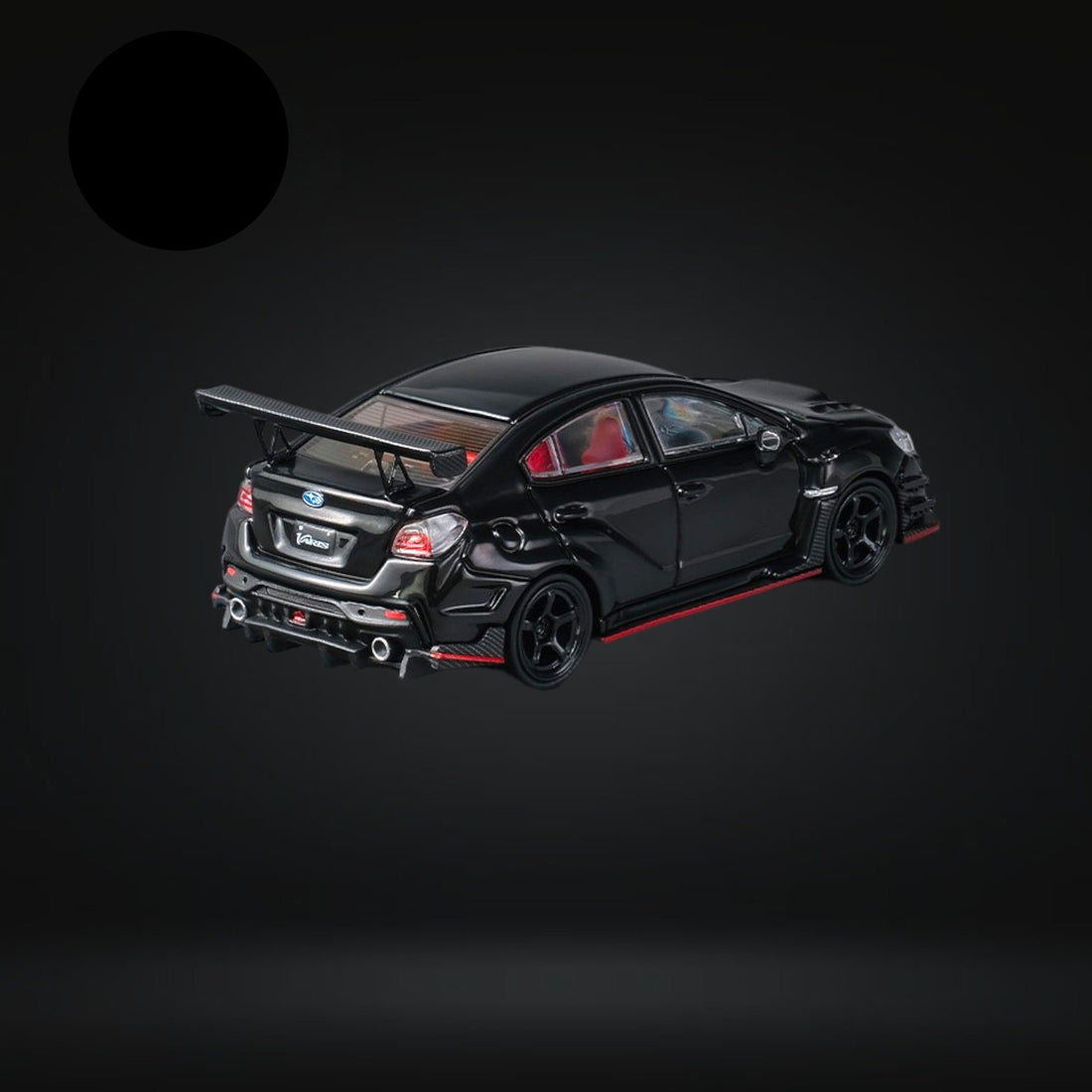 Subaru WRX STI Body Kit Black 1:64 by CM Model CM64-STI-03 Rear View