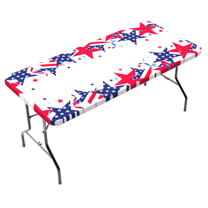 TC Plus 6ft &nbsp;(72 Inch X 30Inch) Tablecloth Patriotic