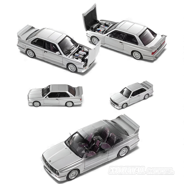 Mortal BMW E30 M3 Silver Gray 1:64