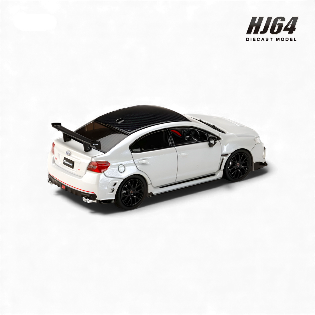 Front three-quarter view of Subaru S208 NBR Challenge Package diecast by Hobby Japan