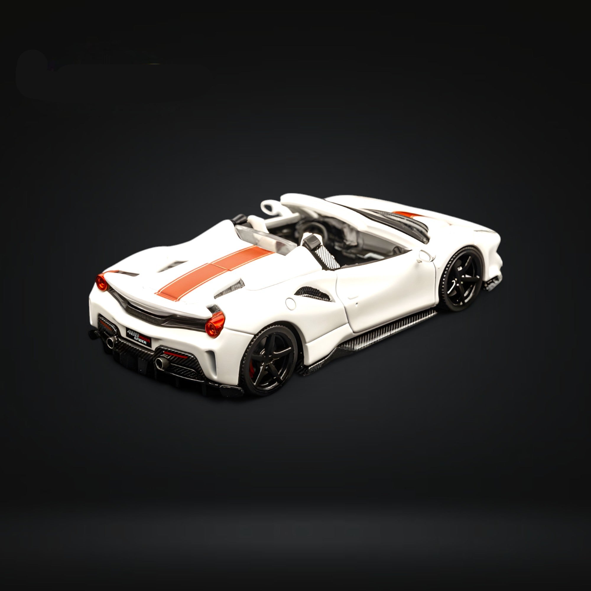 Novitec Ferrari 488 Roadster Pearl White - Red Stripe 1:64 by TPC 3