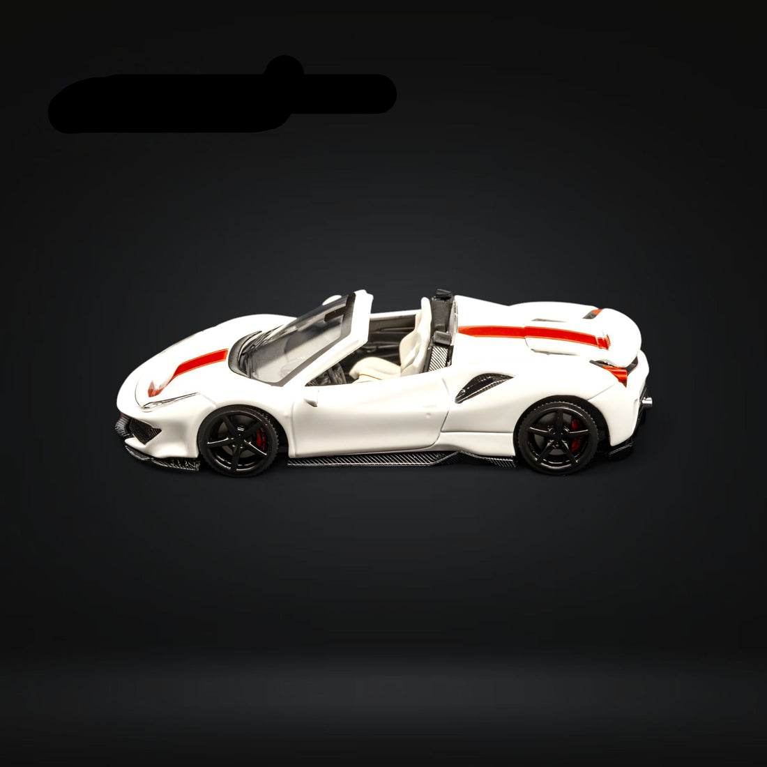 Novitec Ferrari 488 Roadster Pearl White - Red Stripe 1:64 by TPC 4