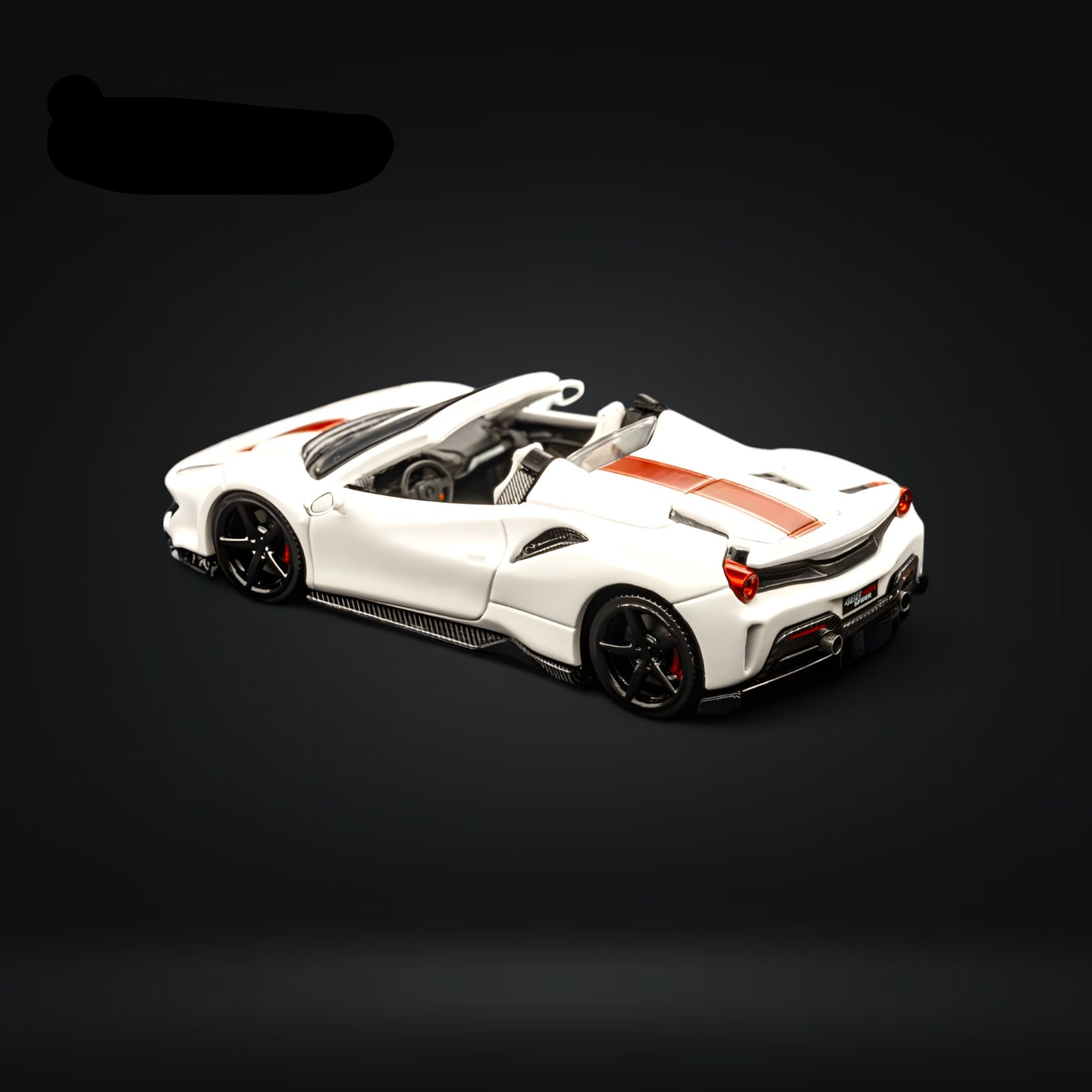 Novitec Ferrari 488 Roadster Pearl White - Red Stripe 1:64 by TPC 5