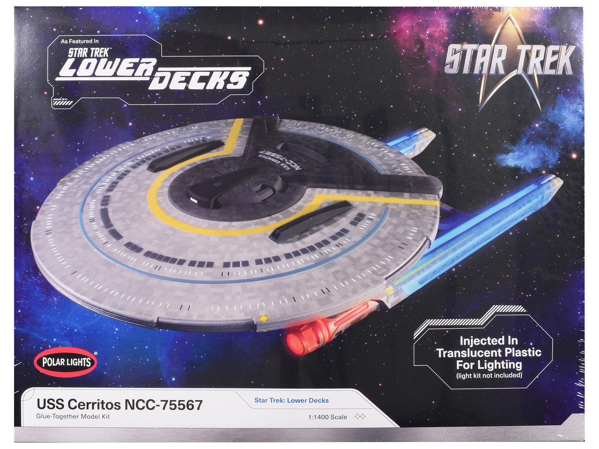 USS Cerritos NCC-75567 Spacecraft "Star Trek: Lower Decks" (2020-2024) TV Series 1/1400 Scale Skill 2 Model Kit by Polar Lights 2