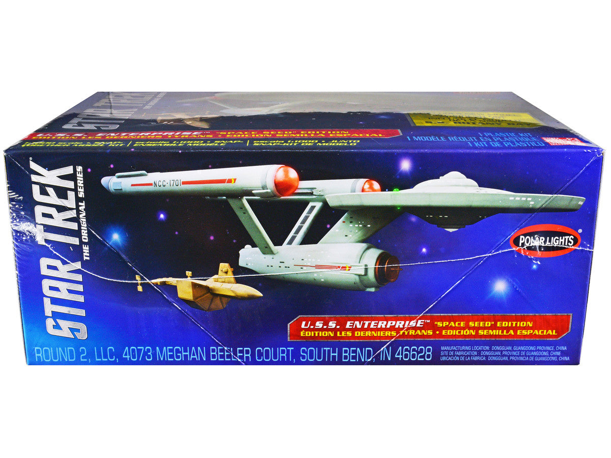 Skill 2 Model Kit Star Trek U.S.S. Enterprise and S.S. Botany Bay "The Original Series" "Space Seed" Edition Snap-Together 1/1000 Scale Model by Polar Lights-2