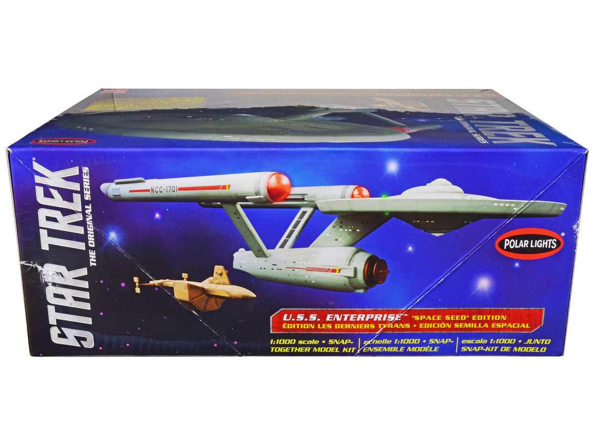 Skill 2 Model Kit Star Trek U.S.S. Enterprise and S.S. Botany Bay "The Original Series" "Space Seed" Edition Snap-Together 1/1000 Scale Model by Polar Lights-1