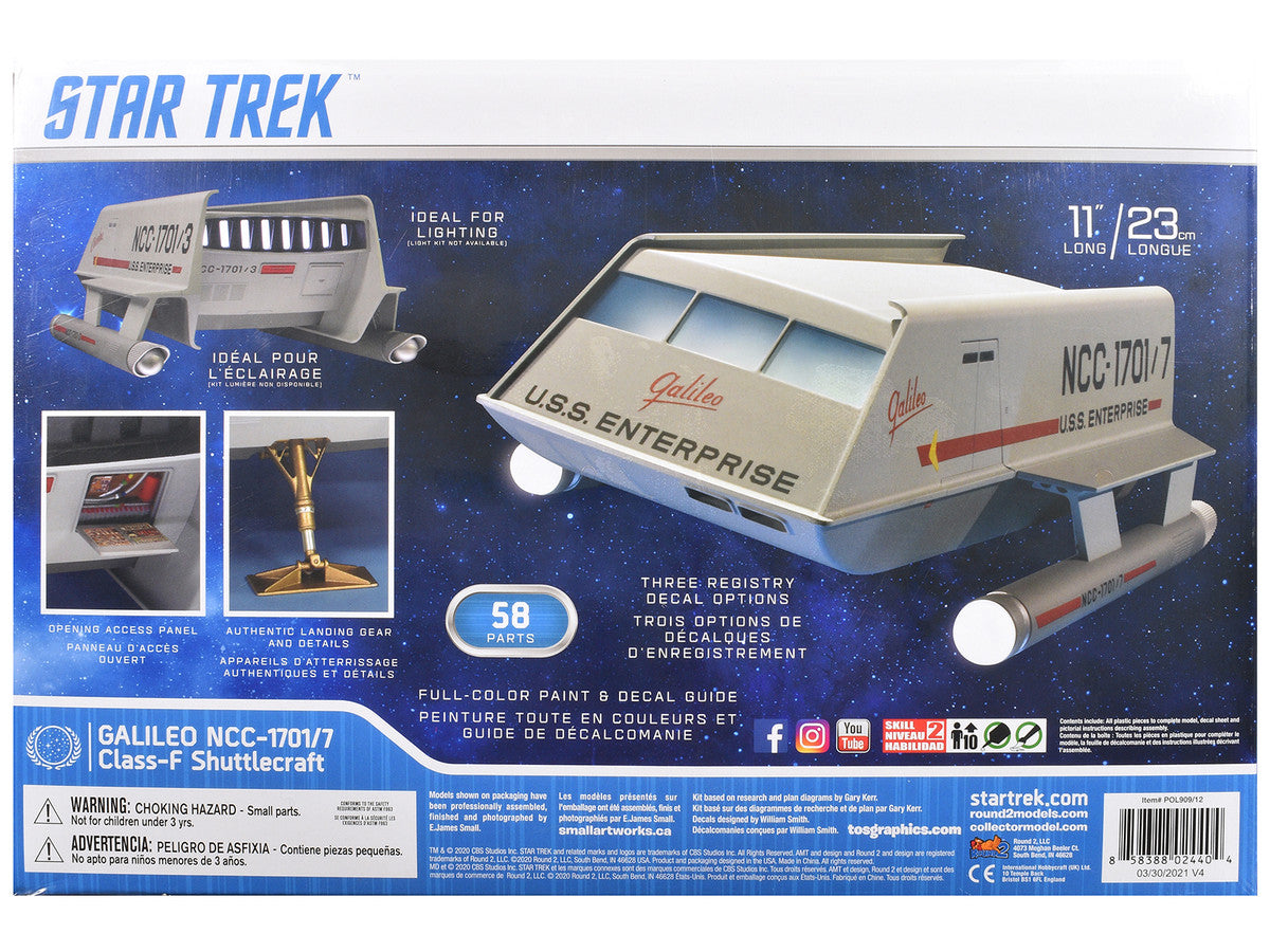Skill 2 Model Kit Galileo Shuttlecraft "Star Trek: The Original Series" (1966-1968) TV Series 1/32 Scale Model by Polar Lights-3