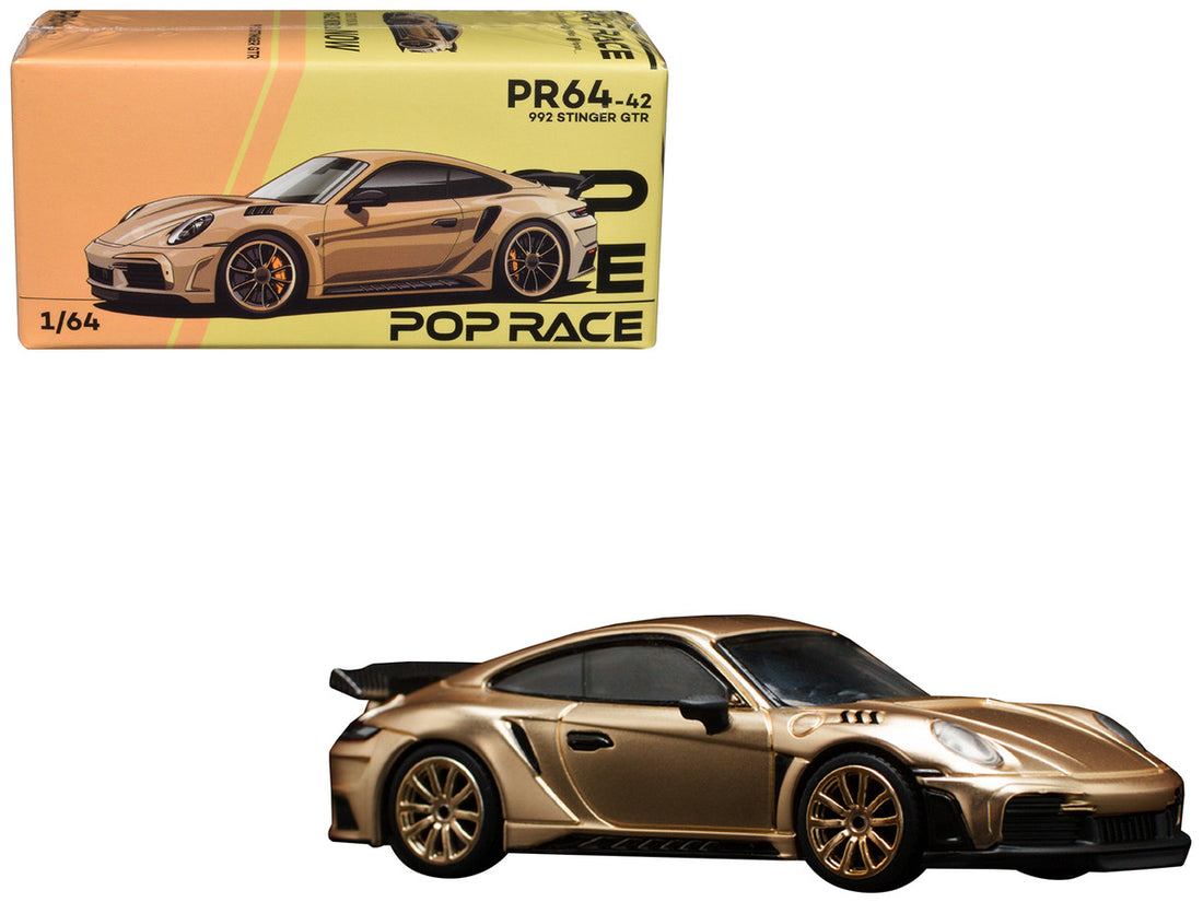 992 Stinger GTR Gold Metallic 1/64 Diecast Model Car by Pop Race-0