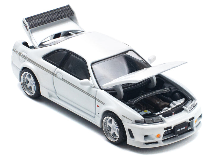 GTR Nismo 400R RHD (Right Hand Drive) White 1/64 Diecast Model Car by Pop Race-1