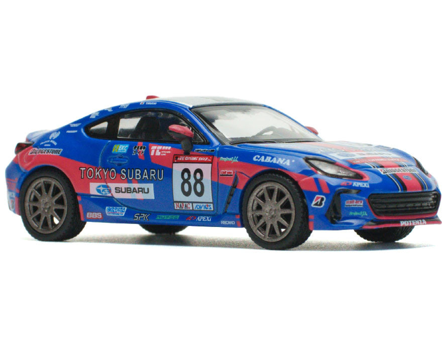 Subaru BRZ #88 Blue with Graphics "Tokyo Subaru Racing" 1/64 Diecast Model Car by Pop Race-1