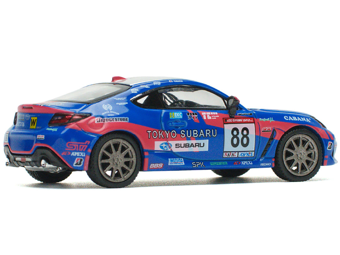 Subaru BRZ #88 Blue with Graphics "Tokyo Subaru Racing" 1/64 Diecast Model Car by Pop Race-2