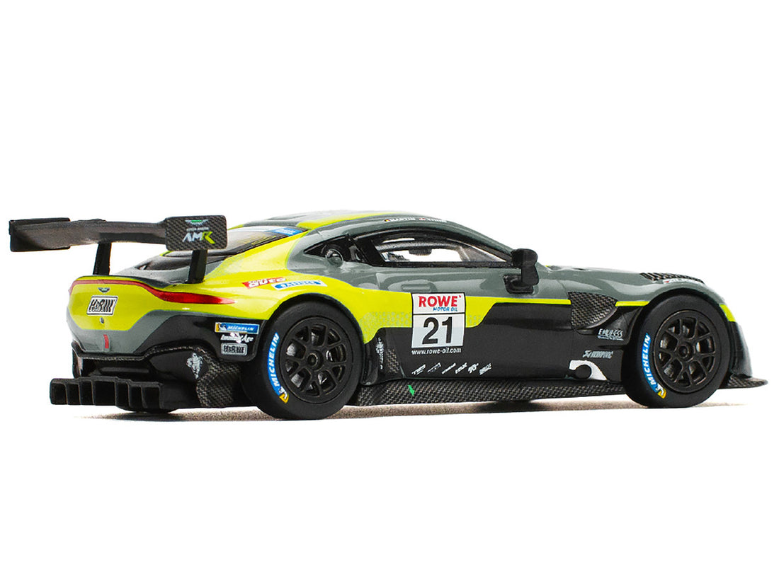 Aston Martin GT3 #21 Green Metallic "N24 2024" 1/64 Diecast Model Car by Pop Race-2