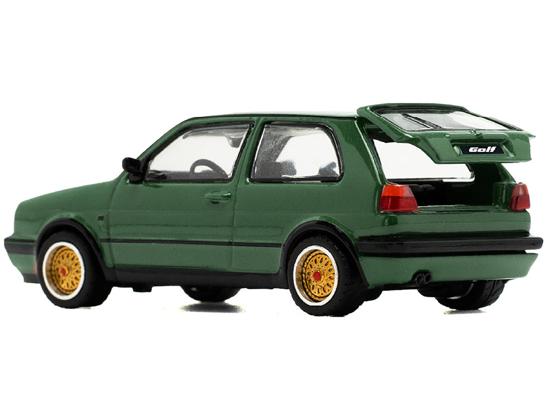 Volkswagen Golf GTI MK2 Green 1/64 Diecast Model Car by Pop Race-2