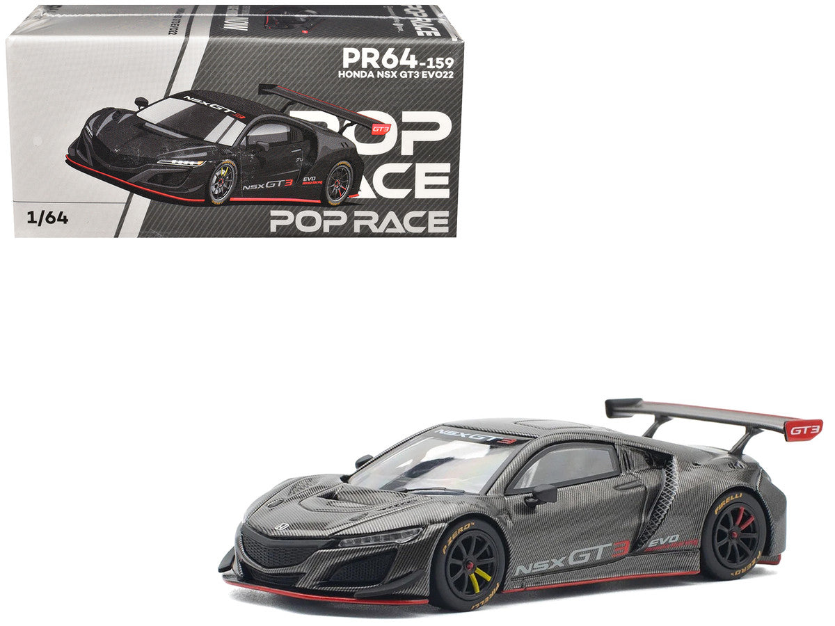 Honda NSX GT3 EVO22 Carbon Edition 1/64 Diecast Model Car by Pop Race-0