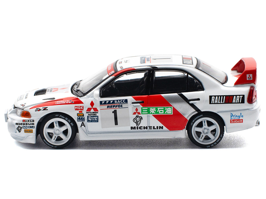 Mitsubishi Lancer Evolution IV RHD (Right Hand Drive) #1 Tommi Makinen - Seppo Harjanne Winner "Rally de Catalunya" (1997) 1/64 Diecast Model Car by Pop Race-2