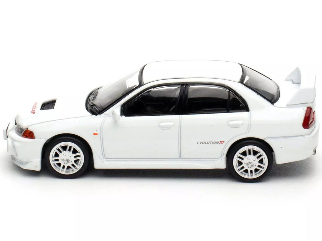 Mitsubishi Lancer Evolution IV RHD (Right Hand Drive) White "Indonesia Diecast Expo 2024 Exclusive" 1/64 Diecast Model Car by Pop Race-0