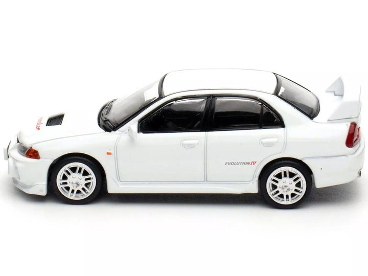 Mitsubishi Lancer Evolution IV RHD (Right Hand Drive) White "Indonesia Diecast Expo 2024 Exclusive" 1/64 Diecast Model Car by Pop Race-0