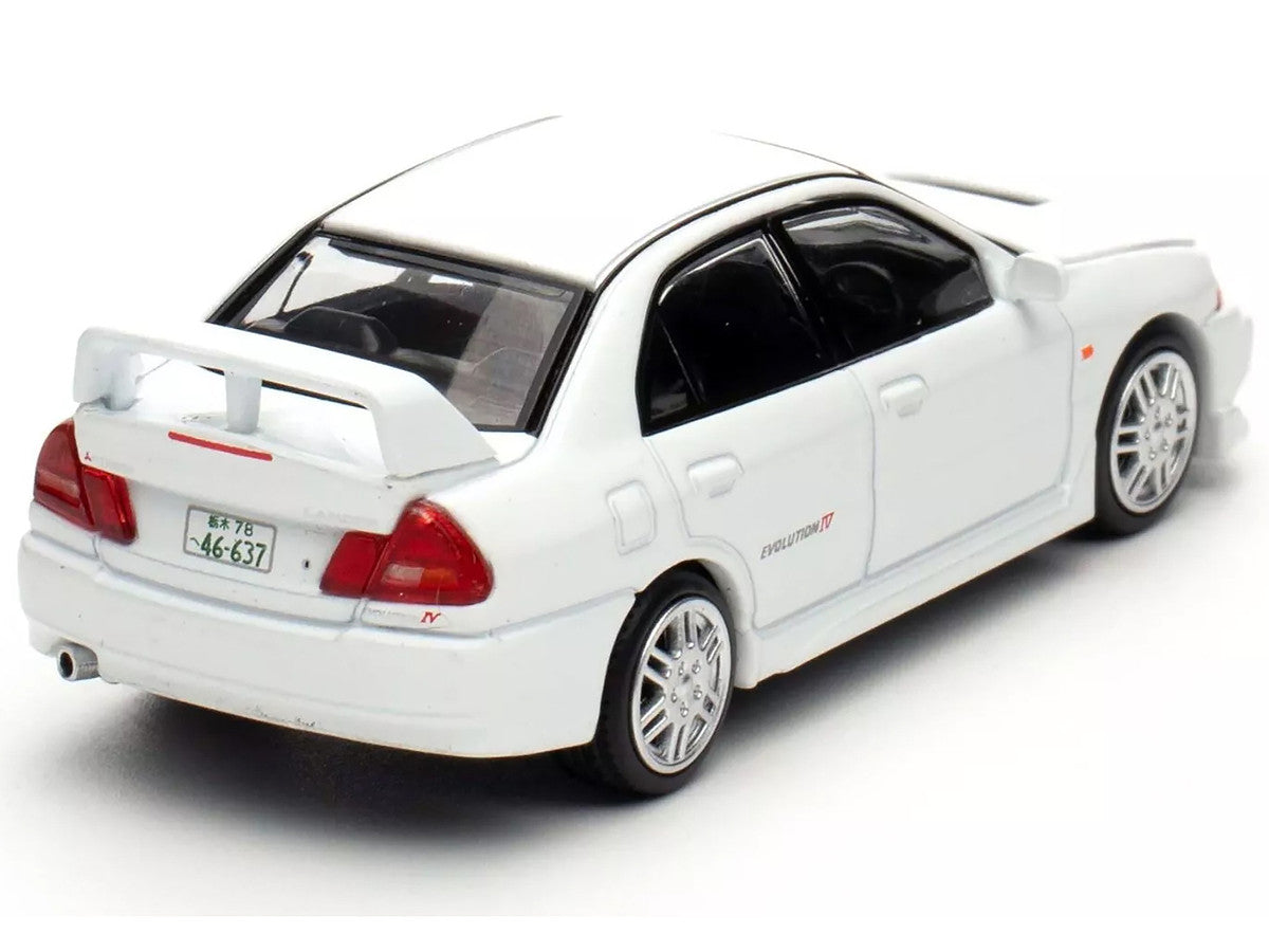 Mitsubishi Lancer Evolution IV RHD (Right Hand Drive) White "Indonesia Diecast Expo 2024 Exclusive" 1/64 Diecast Model Car by Pop Race-1