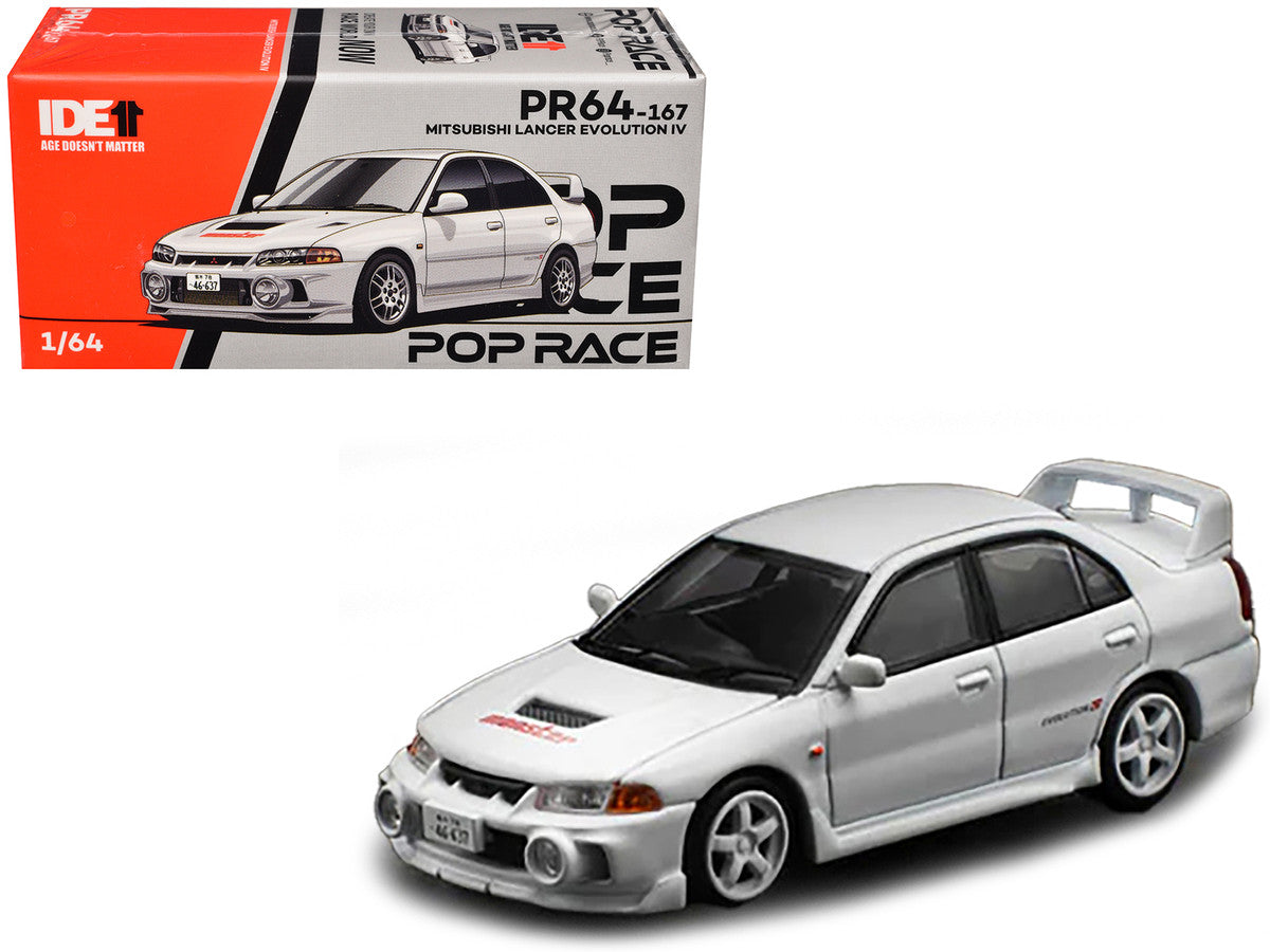 Mitsubishi Lancer Evolution IV RHD (Right Hand Drive) White "Indonesia Diecast Expo 2024 Exclusive" 1/64 Diecast Model Car by Pop Race-3